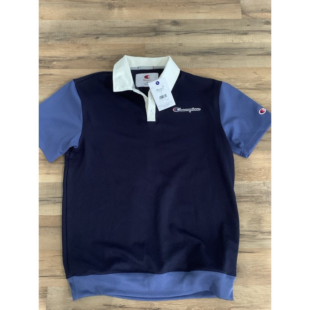 NWT Champion Arena Polo Mens Small Navy Blue Golf Tennis Shirt New